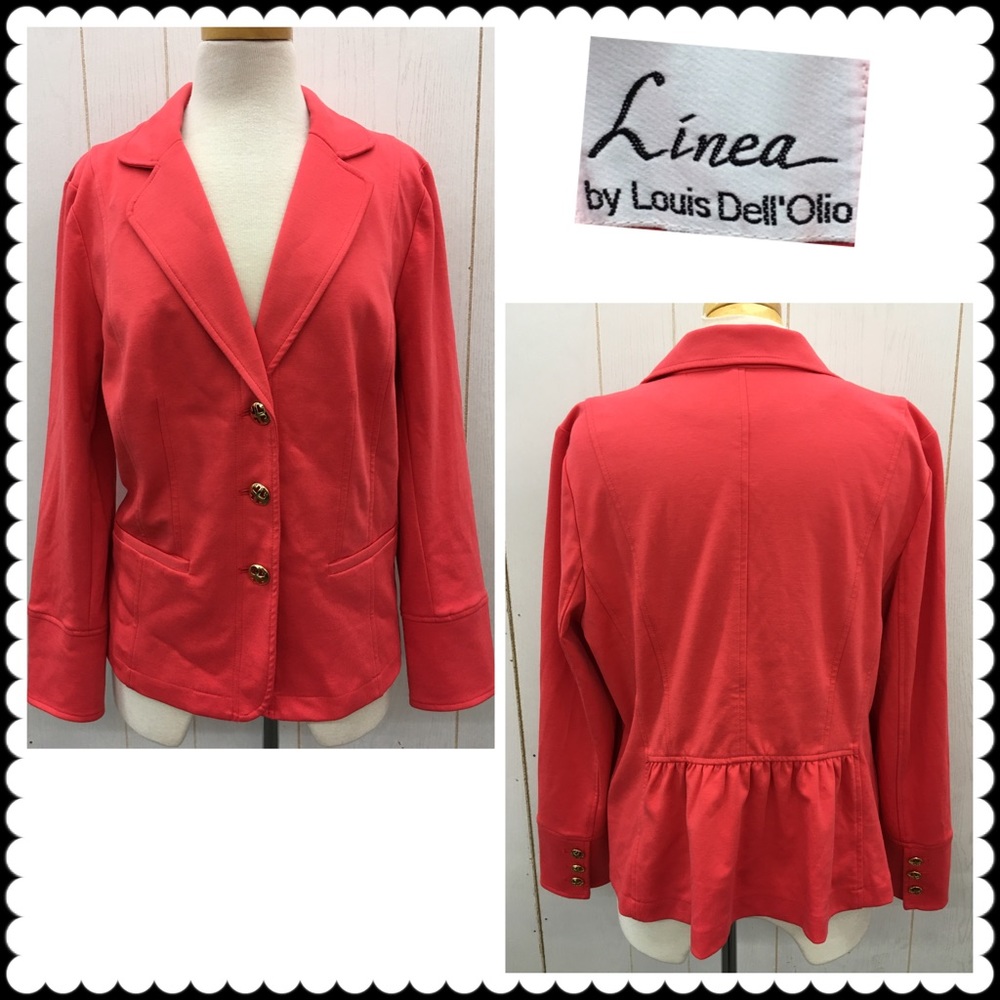 Louis Dell’Olio Peplum Blazer Sz Large
